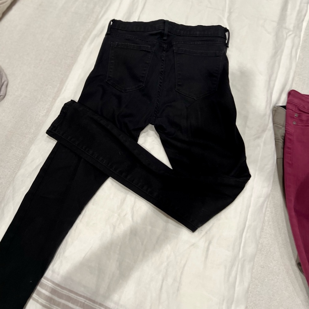 Mott & Bow dark black mid-rise skinny jeans